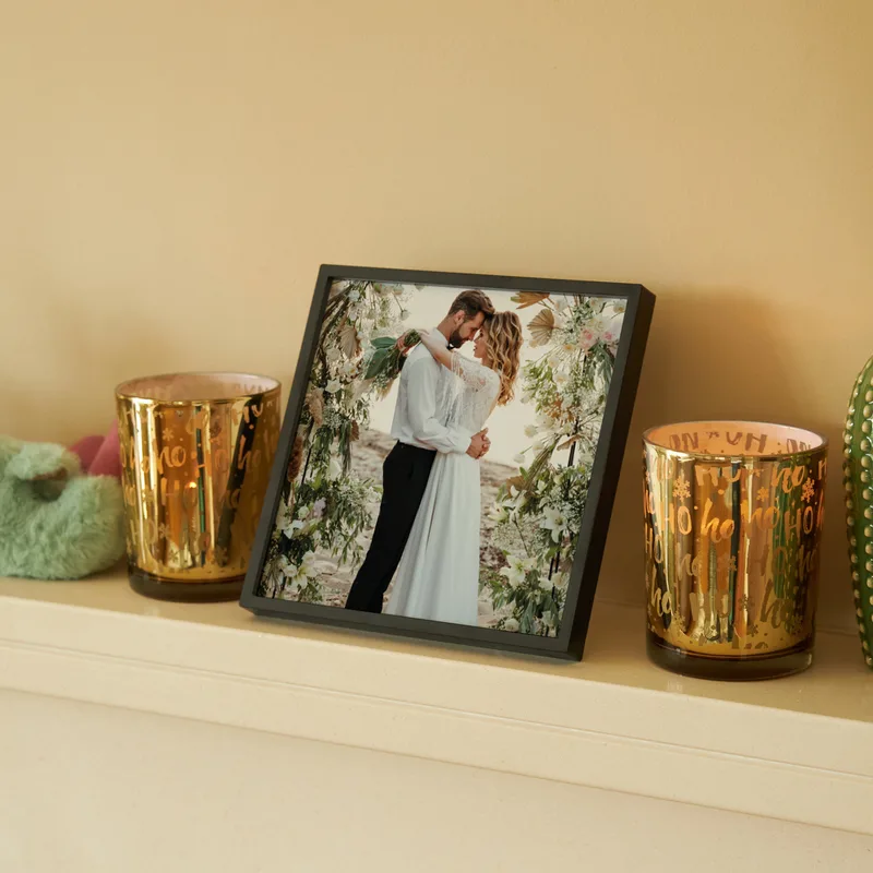 Personalised Black Wall Frame with Photo Print for Home Decor