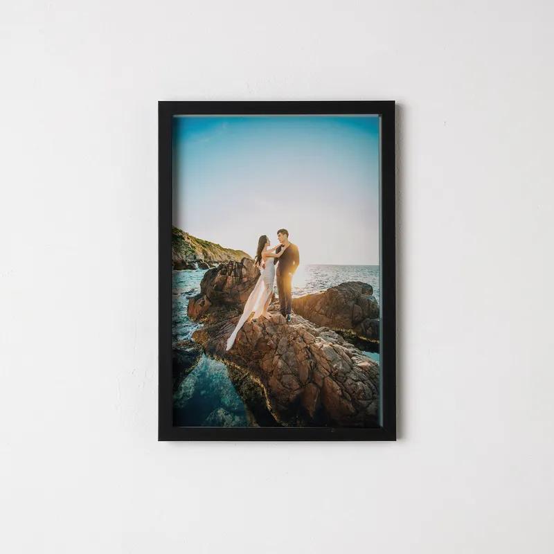 Personalised Black Photo Frame with Easy Adhesive Backing