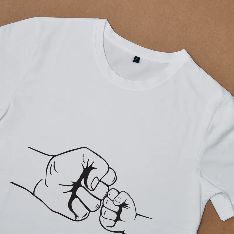 Black T-shirt Baby Body Combination with Fist Salute Design