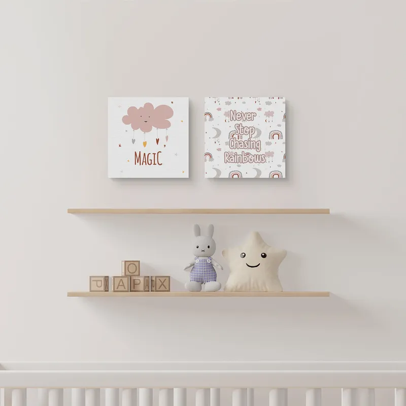 Boho Style 2-Piece Canvas for Baby Room