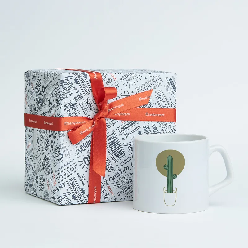 Boho Chic Cactus Porcelain Mug for Unique Gifts