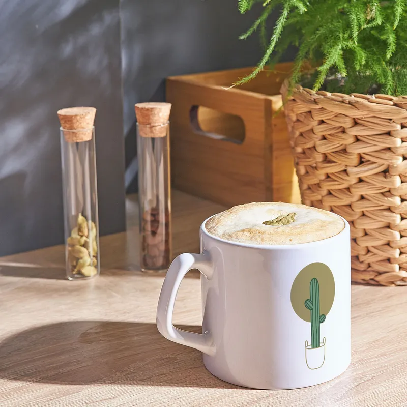 Boho Chic Cactus Porcelain Mug for Unique Gifts