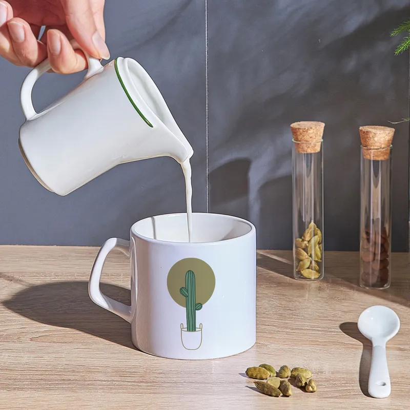 Boho Chic Cactus Porcelain Mug for Unique Gifts