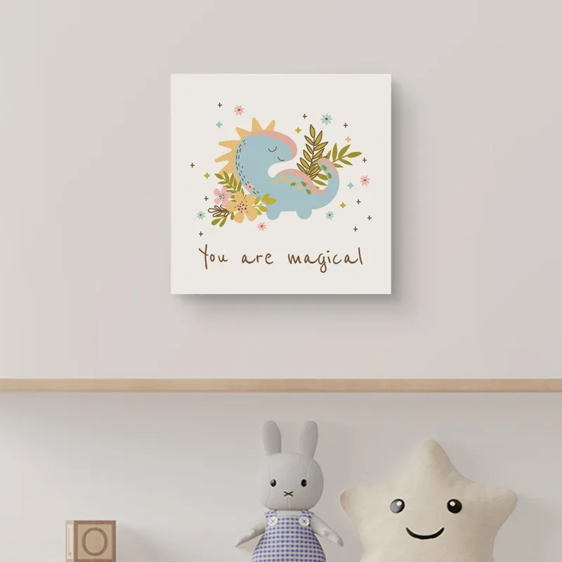 Boho Style Dinosaur Character Design Canvas