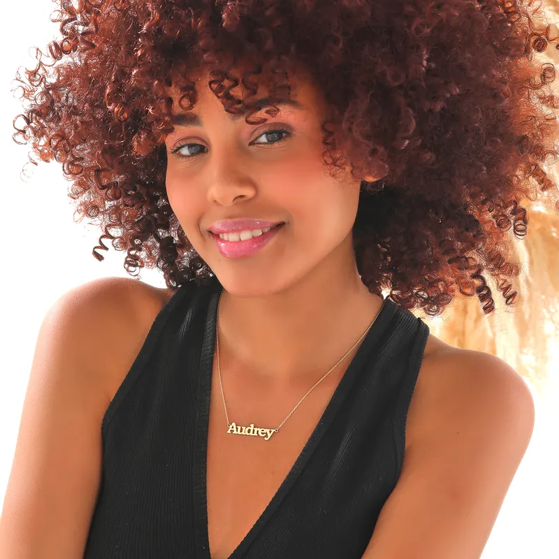 Bold Font Silver Name Necklace