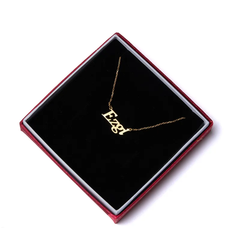 Bold Font Silver Name Necklace