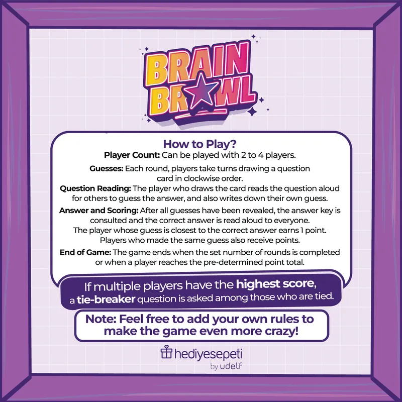 Brain Brawl Trivia Game Box Set for Adults and Teens