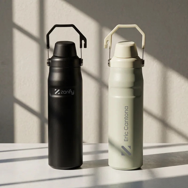 Branded Stainless Steel Water Thermos with Custom Name & Logo