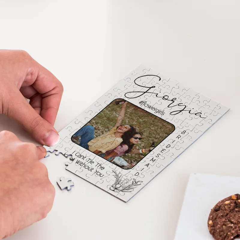 Personalised Bridesmaid Photo Puzzle for Wedding Keepsake