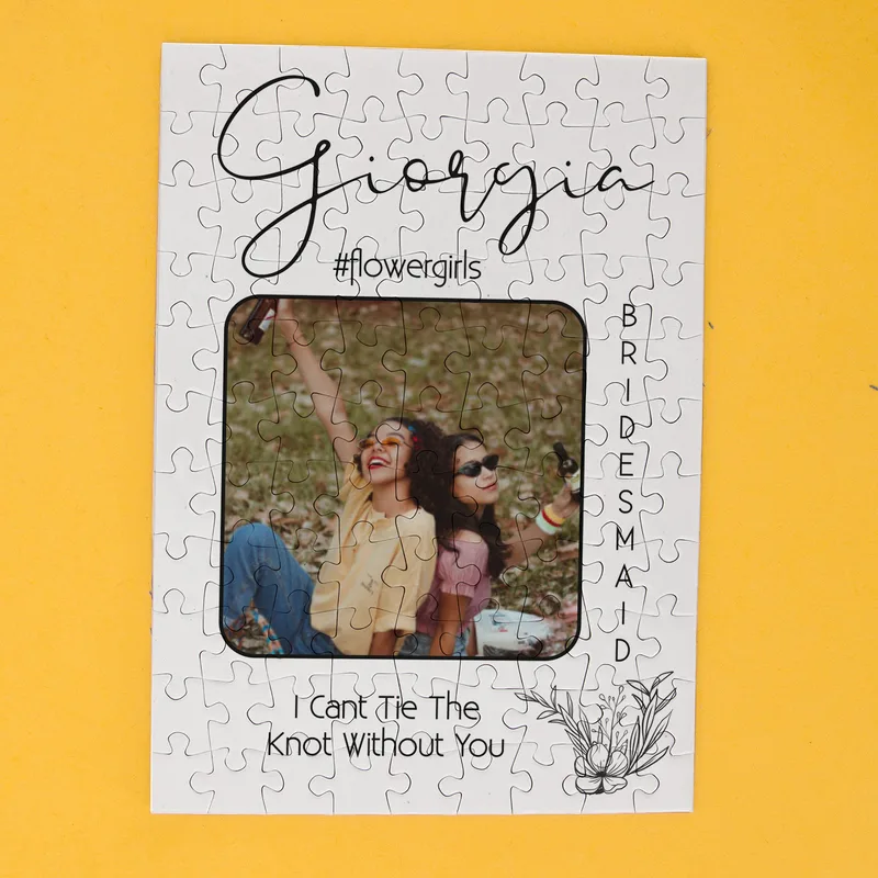 Personalised Bridesmaid Photo Puzzle for Wedding Keepsake