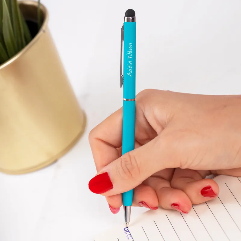 Bright Colors Personalized Pen and Touchpen