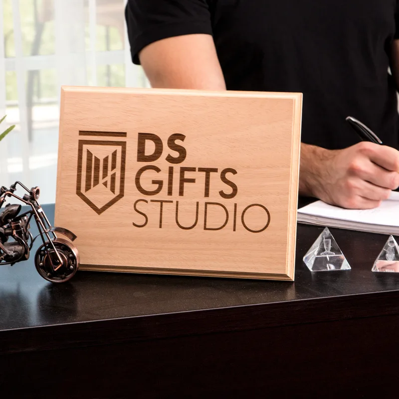 Business Gifts Professional Wooden Frame with Corporate Logo