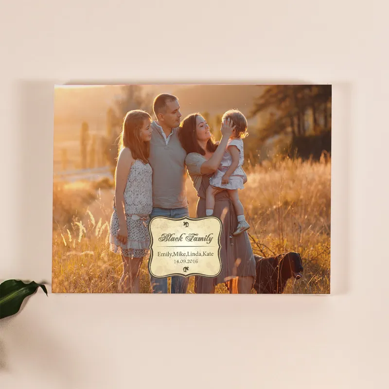 Canvas Printed Painting with Your Family Picture 30x40
