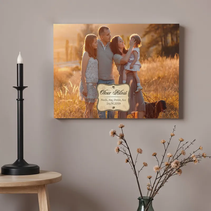 Canvas Printed Painting with Your Family Picture 30x40