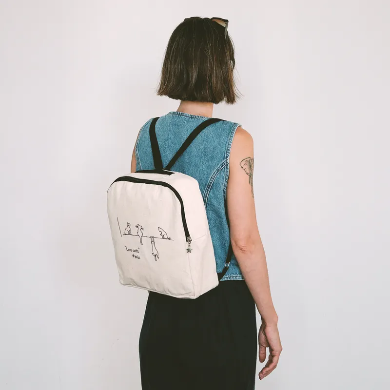 Personalised Cat Lover Backpack with Funny Design