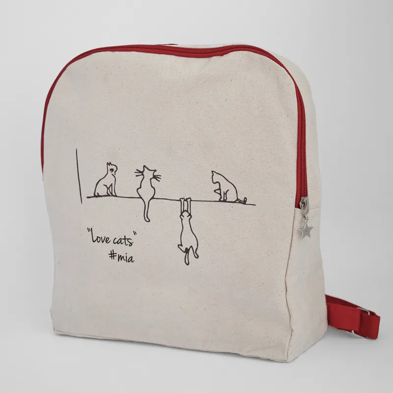 Personalised Cat Lover Backpack with Funny Design