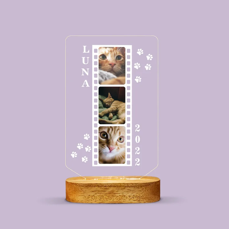 Cat Dog Film Strip LED Lamp as Pet Gifts