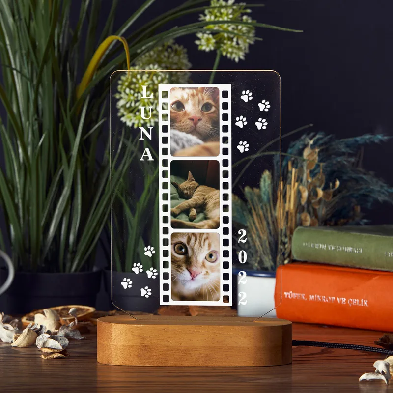 Cat Dog Film Strip LED Lamp as Pet Gifts