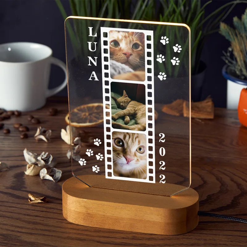 Cat Dog Film Strip LED Lamp as Pet Gifts
