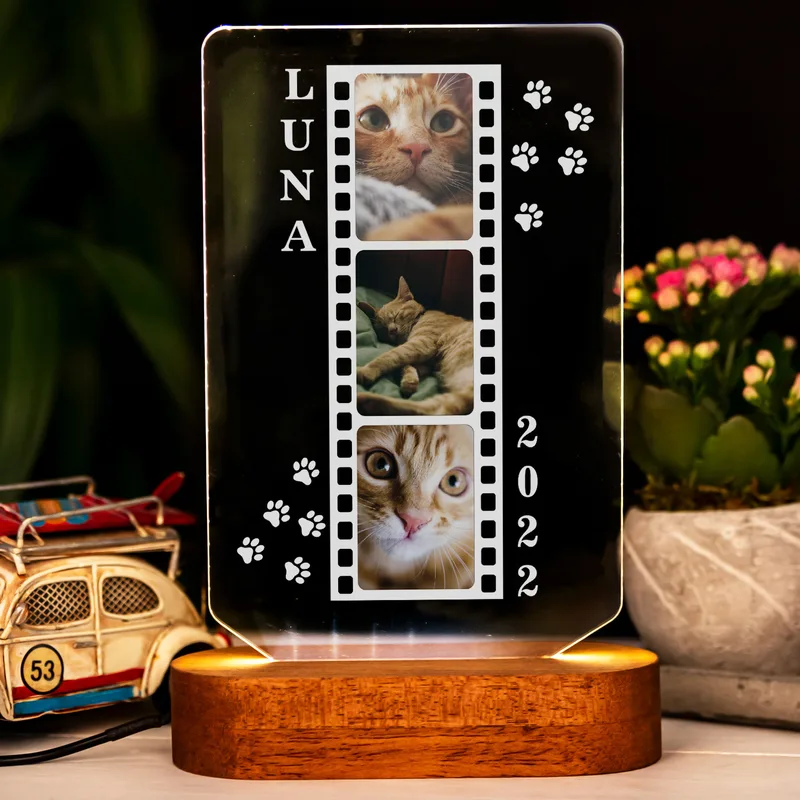 Cat Dog Film Strip LED Lamp as Pet Gifts
