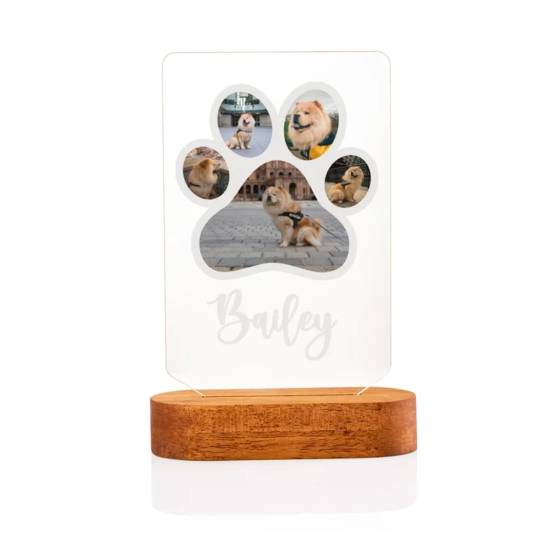 Cat Dog Paw Design LED Lamp