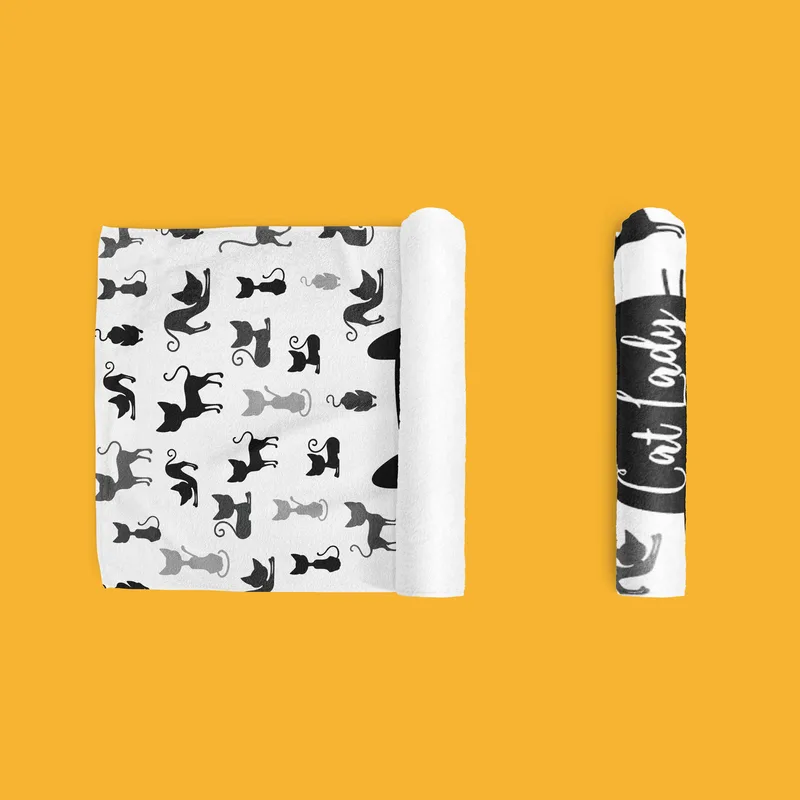 Cat Lady Design Pet Beach Towel