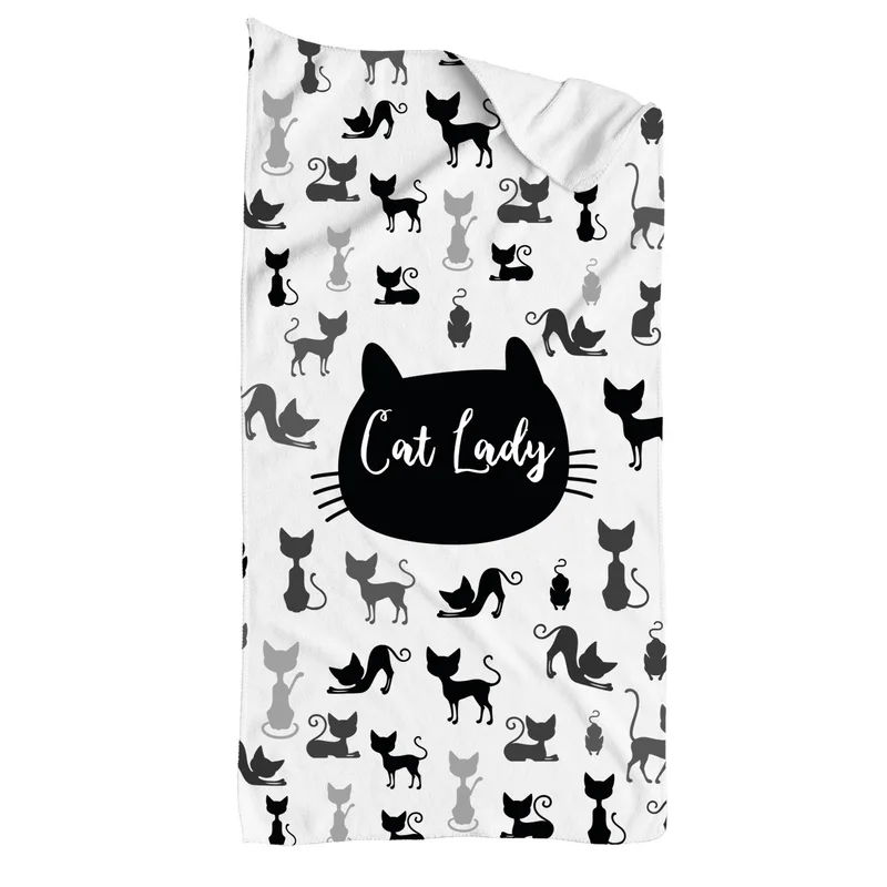 Cat Lady Design Pet Beach Towel