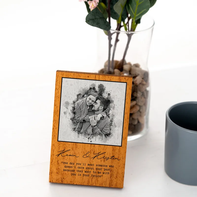 Charcoal Design Gifts for Couples Solid Wooden Frame