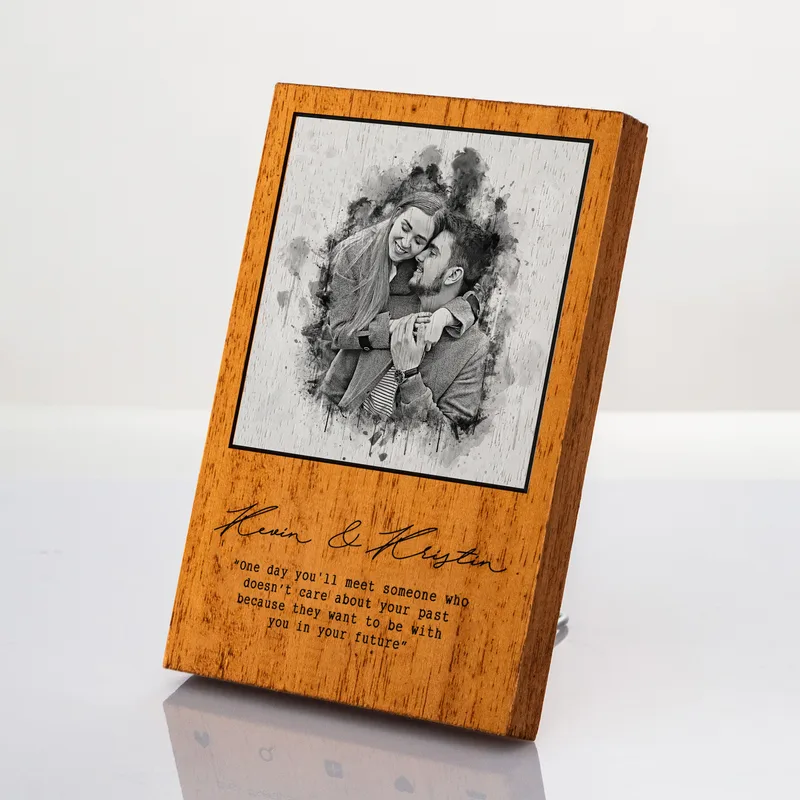 Charcoal Design Gifts for Couples Solid Wooden Frame
