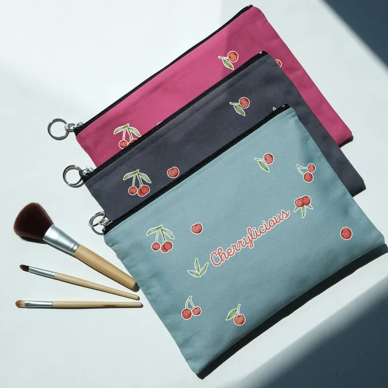 Cherry Pattern Makeup Bag