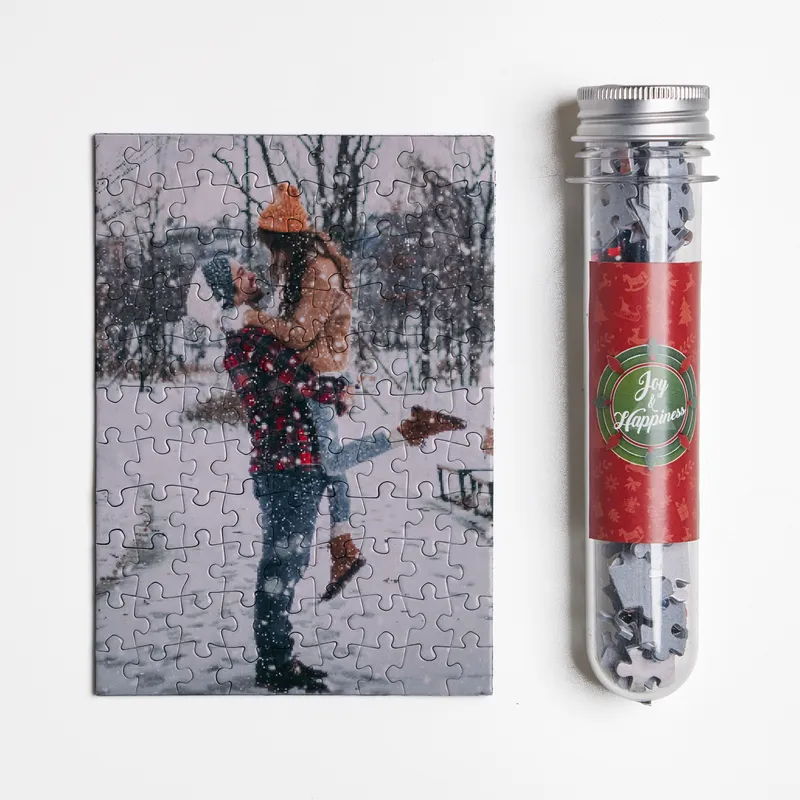 Christmas Custom Photo Puzzle Gift for Couples