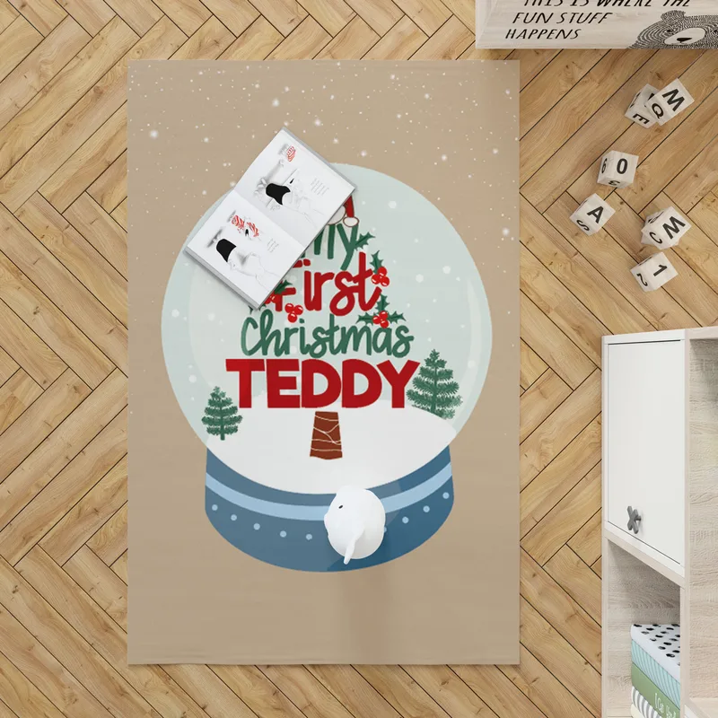 Christmas Design Baby Play Mat with Name - Baby Playmat