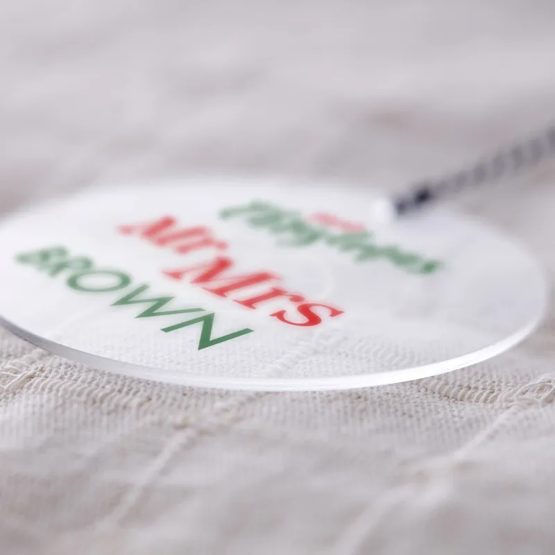 Christmas Design Personalized Transparent Tree Ornament