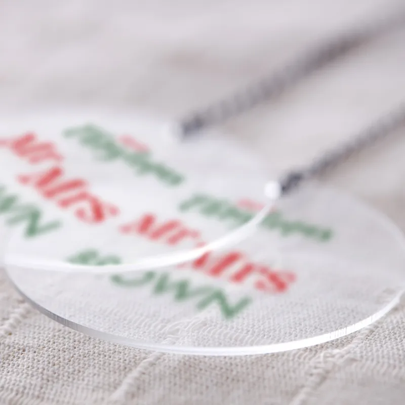 Christmas Design Personalized Transparent Tree Ornament