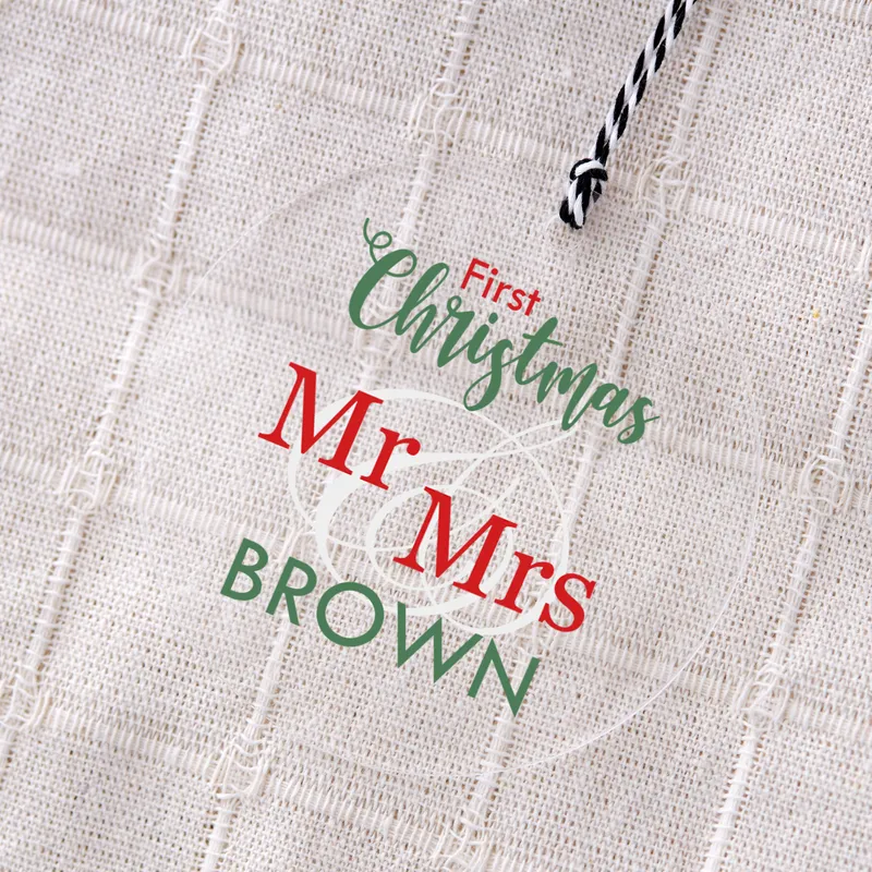 Christmas Design Personalized Transparent Tree Ornament