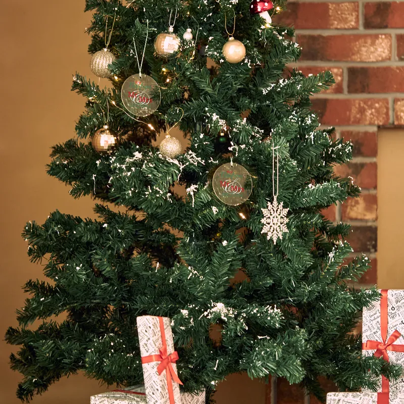 Christmas Design Personalized Transparent Tree Ornament