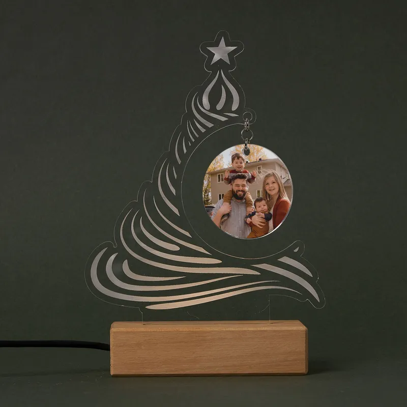 Christmas Eve Custom Photo LED Lamp