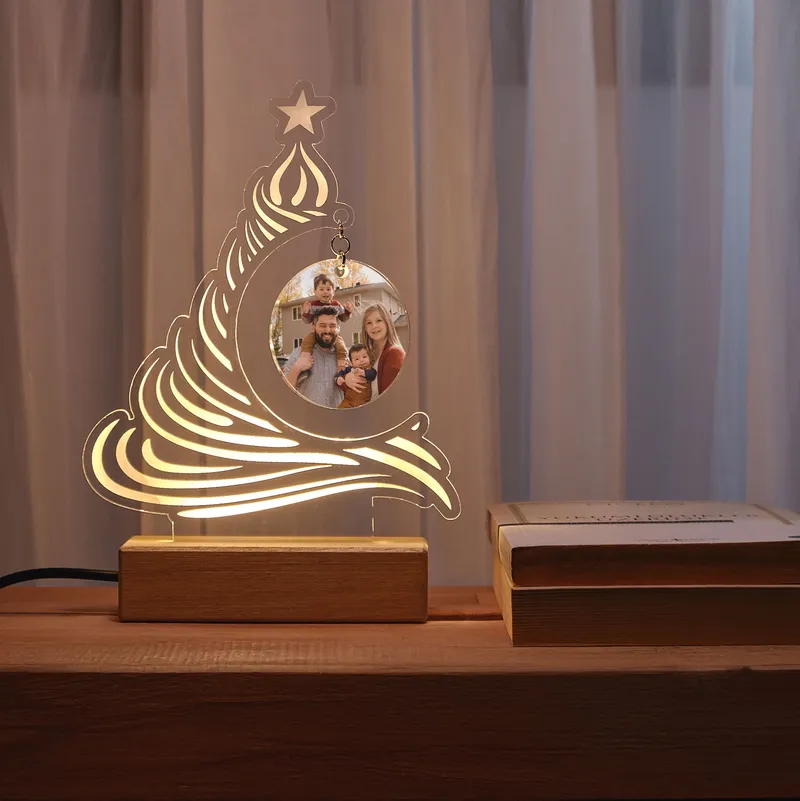 Christmas Eve Custom Photo LED Lamp