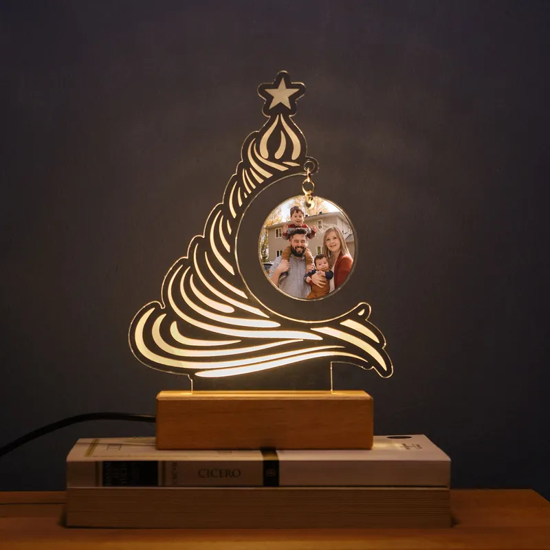 Christmas Eve Custom Photo LED Lamp