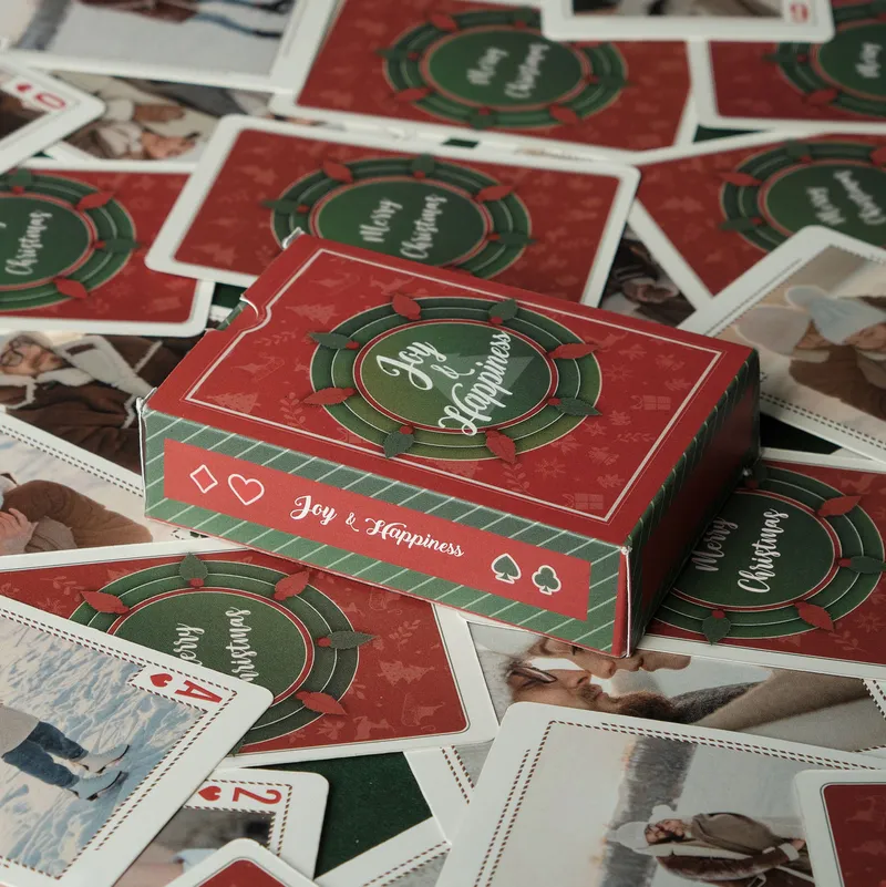 Personalised Christmas Photo Playing Cards Gift