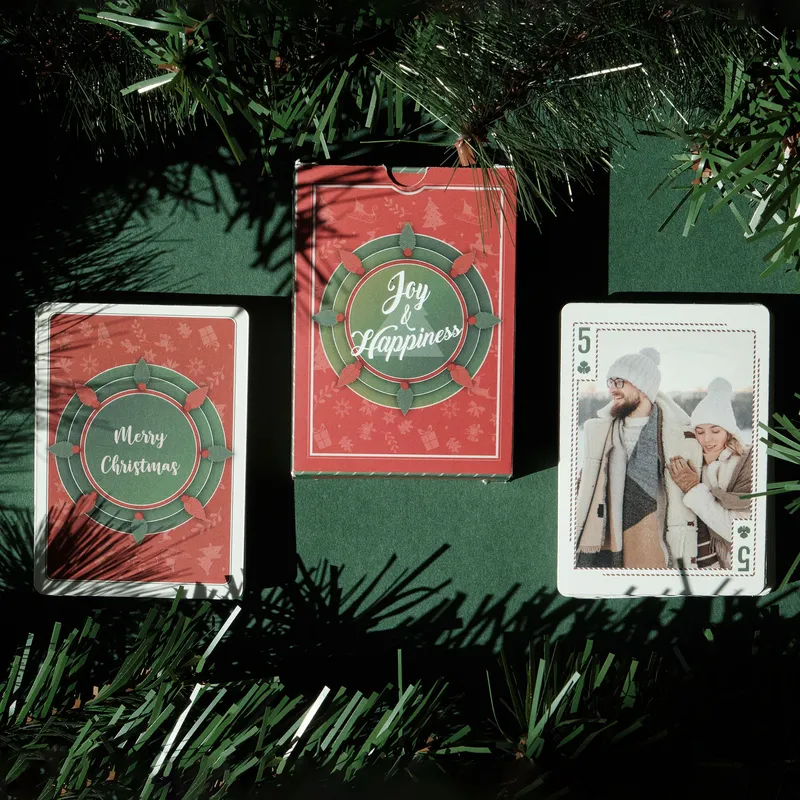 Personalised Christmas Photo Playing Cards Gift