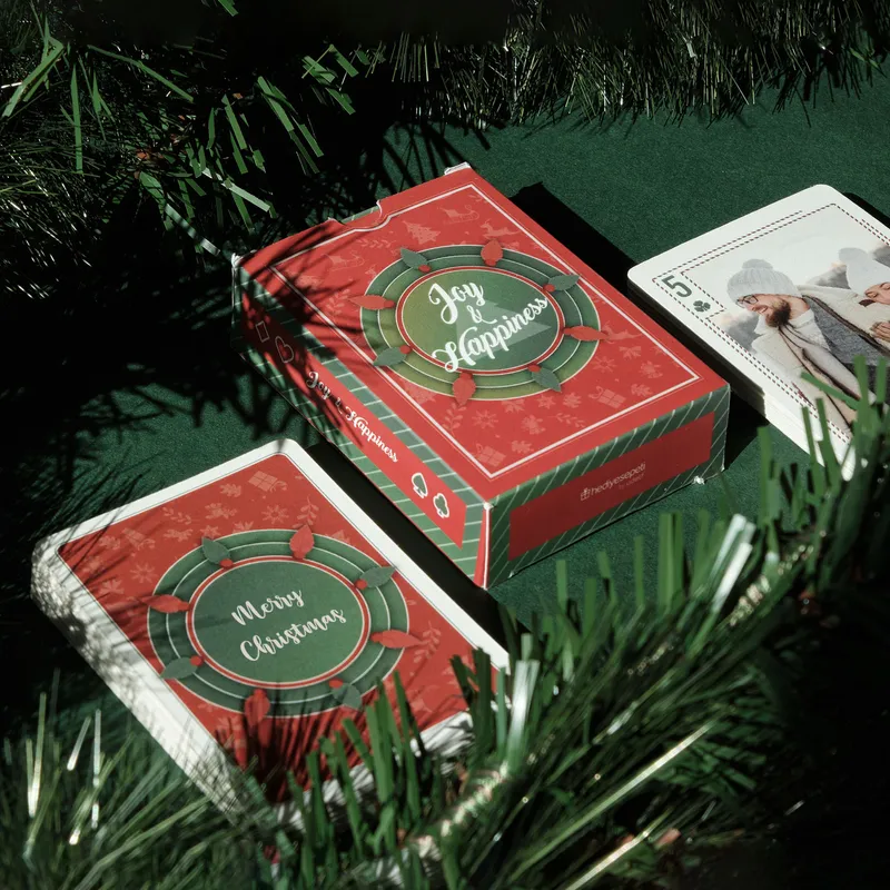 Personalised Christmas Photo Playing Cards Gift