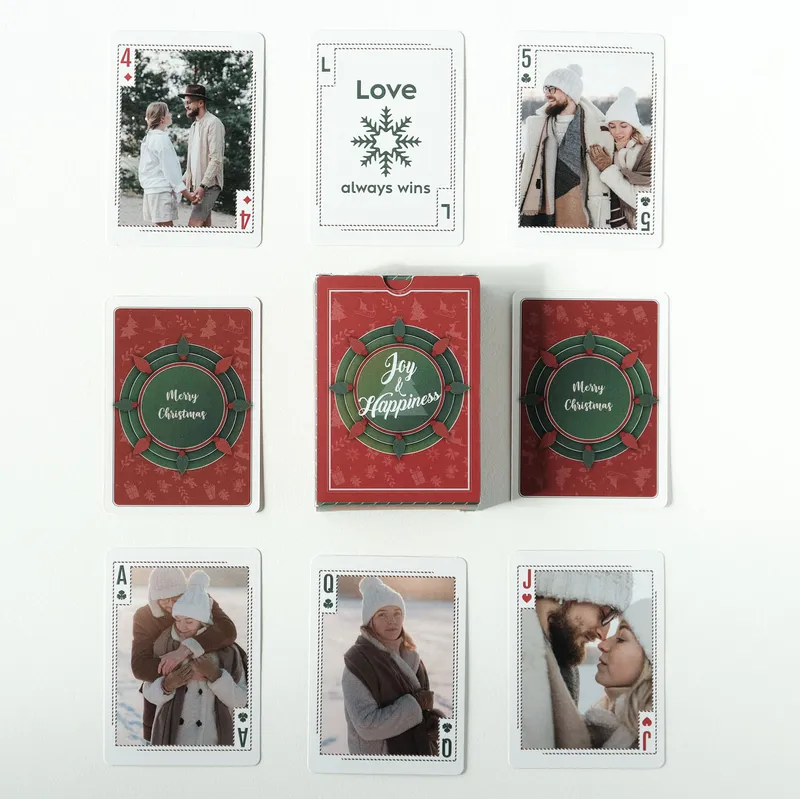Personalised Christmas Photo Playing Cards Gift