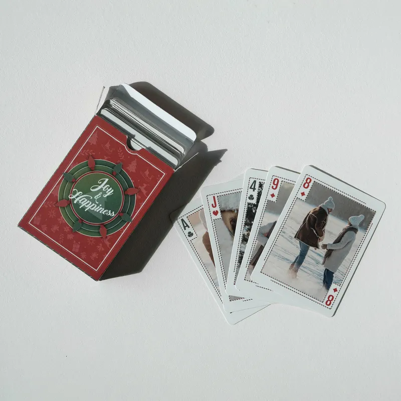 Personalised Christmas Photo Playing Cards Gift