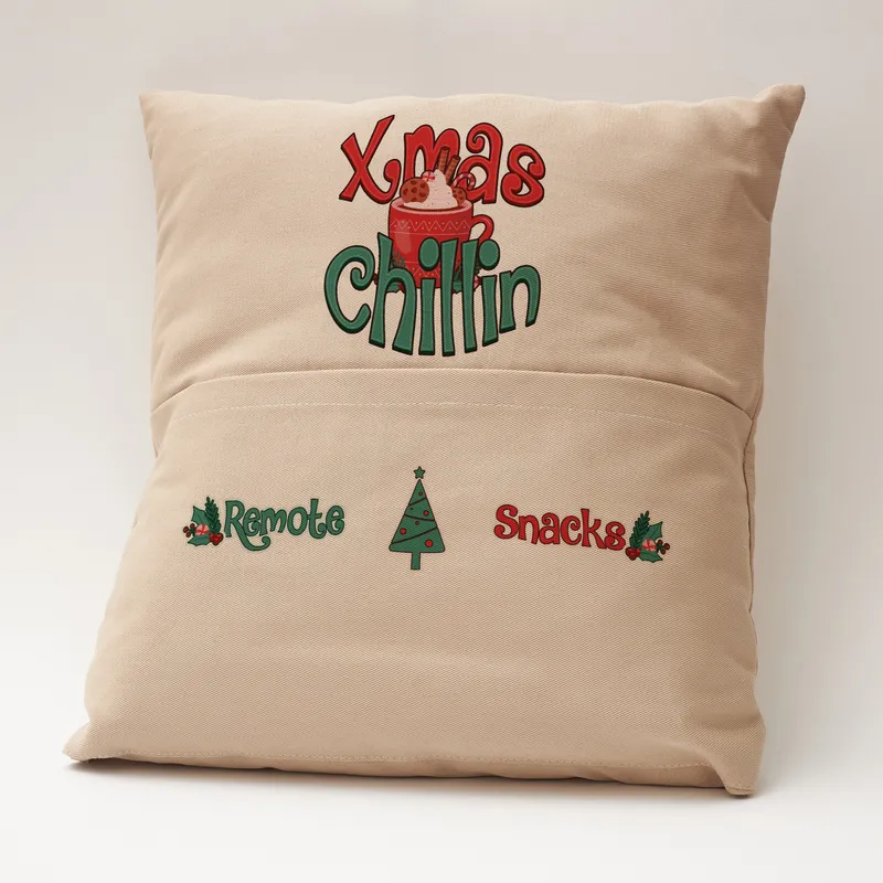 Christmas Gift for Friend Chair Cushion with Pocket