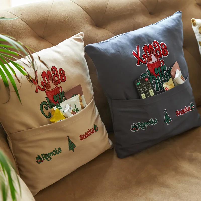 Christmas Gift for Friend Chair Cushion with Pocket