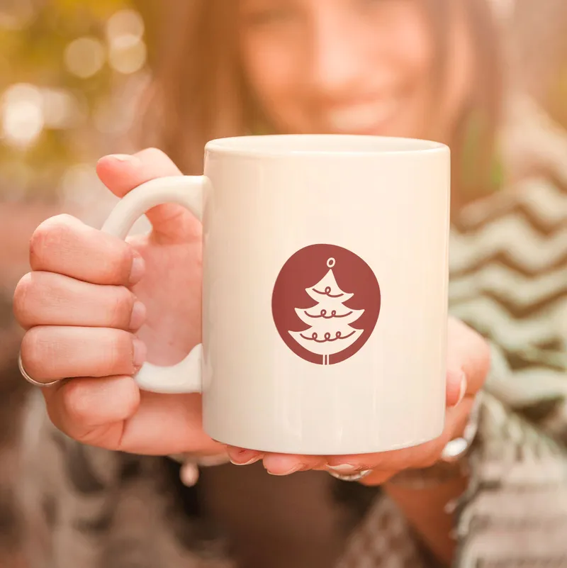 Christmas Gift for Teens Minimalist Printed Mug