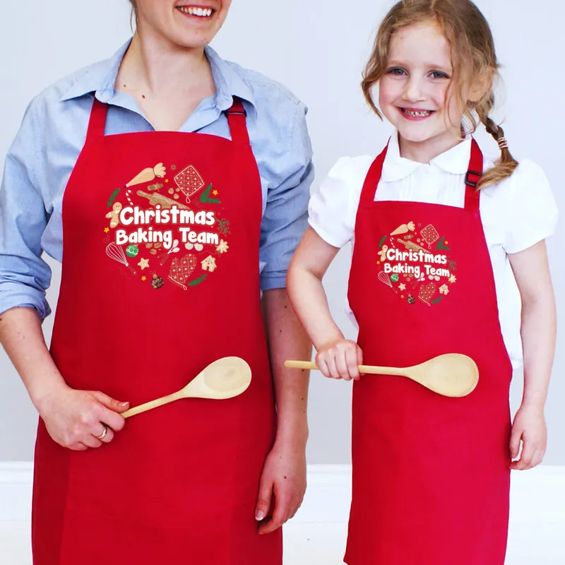 Christmas Gift Set of 2 Kitchen Apron Combo