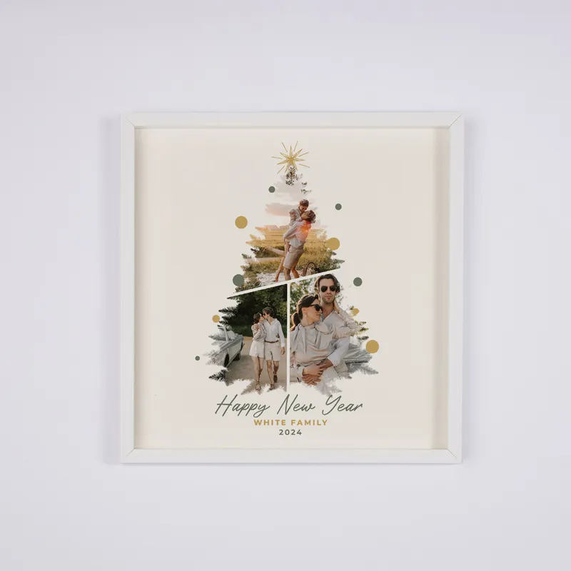 Christmas Gift Square Adhesive Frame