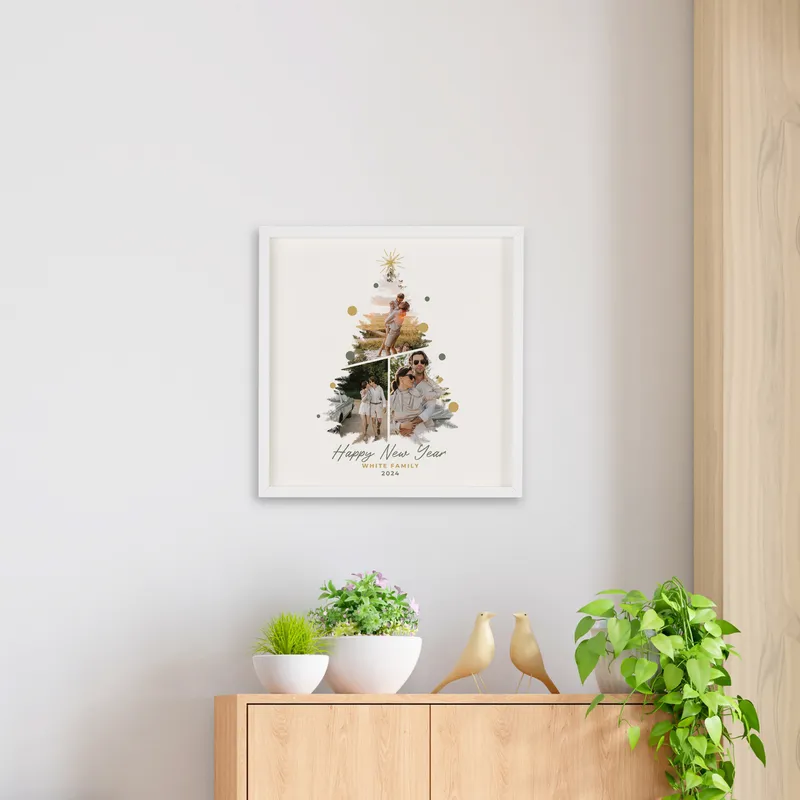 Christmas Gift Square Adhesive Frame